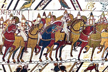 Ein Ausschnitt des berühmten Teppich von Bayeux Ein Ausschnitt des berühmten Teppich von Bayeux