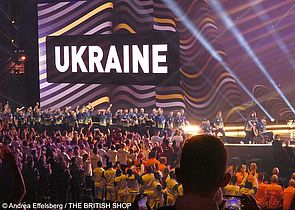 Einzug des ukrainischen Teams