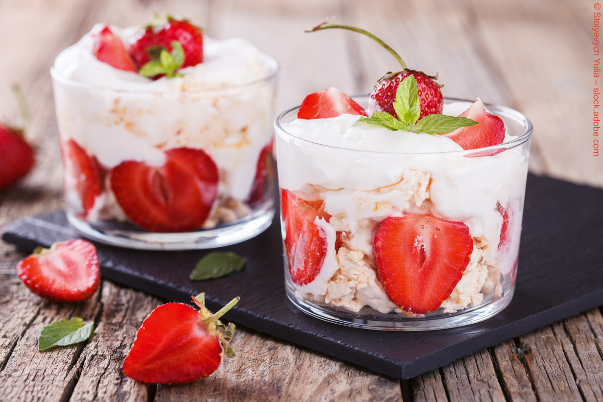 Klassisches Erdbeerrezept: Eton Mess